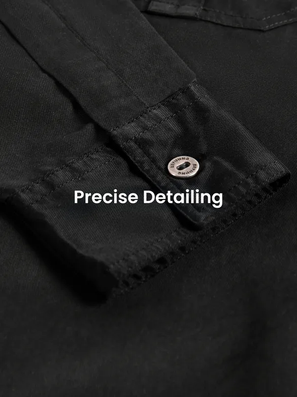 Black D-Buckle Cargo Shirt