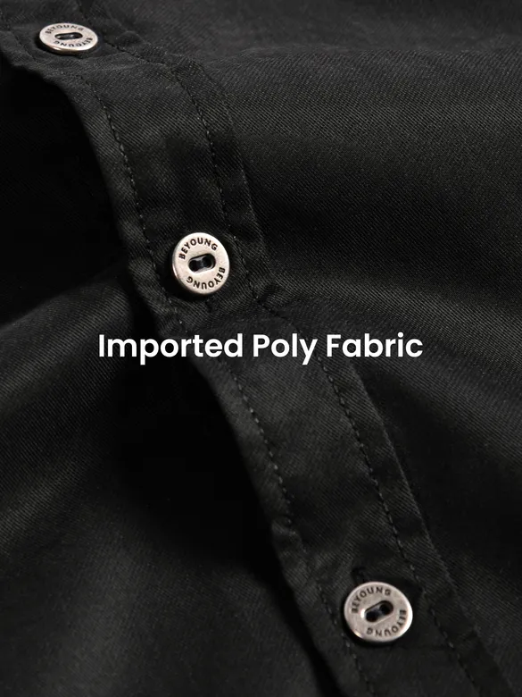 Black D-Buckle Cargo Shirt