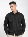 Black D-Buckle Cargo Shirt
