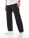 Black Denim Baggy Cargo Pants