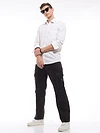 Black Denim Baggy Cargo Pants