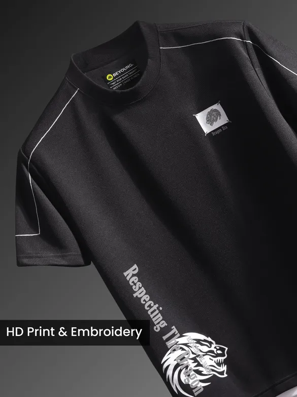 Black Dragon Era HD Print Oversized T-Shirt