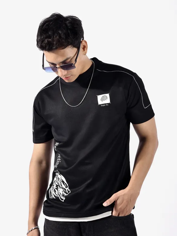 Black Dragon Era HD Print Oversized T-Shirt