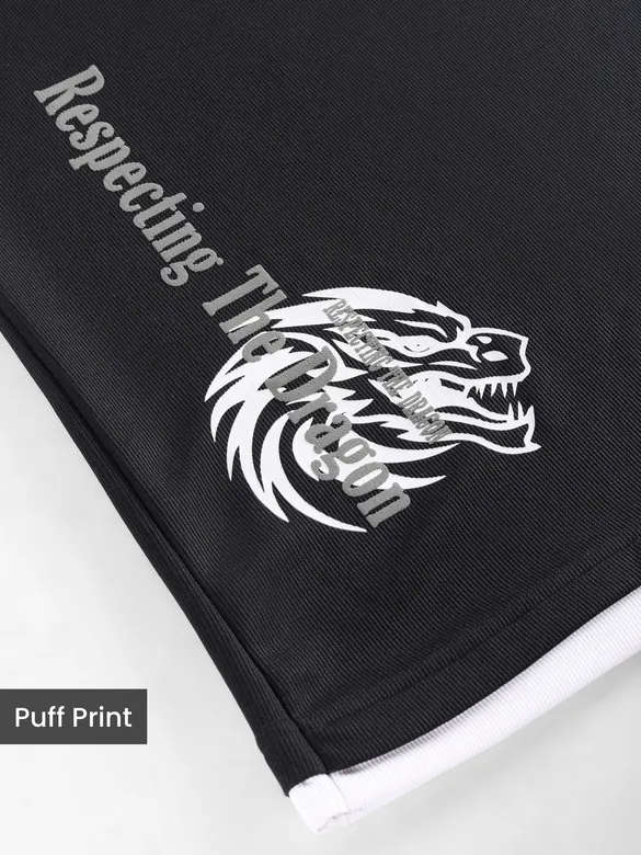 Black Dragon Era HD Print Oversized T-Shirt