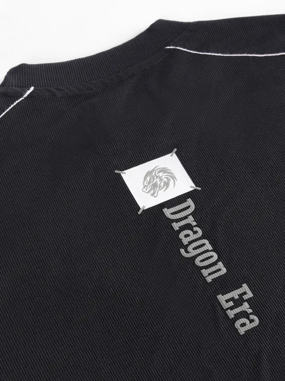 Black Dragon Era HD Print Oversized T-Shirt
