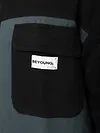 Black Dual Patch Color Block Shirt