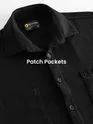 Black Dual Pocket Cotton Shirt