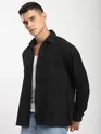 Black Dual Pocket Cotton Shirt