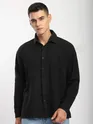 Black Dual Pocket Cotton Shirt