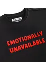 Black Emotionally Unavailable Oversized T-Shirt