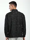 Black Fur Geometric Textured Shirt