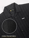 Black Half Sleeve Cuban Collar Shirt