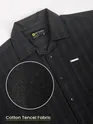 Black Half Sleeve Cuban Collar Shirt