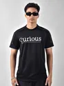 Black HD Embroidered Dual Sleeves Oversized T-Shirt