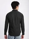 Black Jacquard Round Textured Shirt