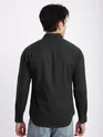 Black Jacquard Round Textured Shirt