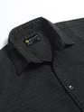 Black Jacquard Round Textured Shirt