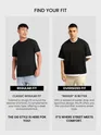 Black Jersey Knit Oversized T-Shirt