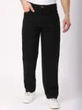 Black Over Dyed Baggy Fit Jeans