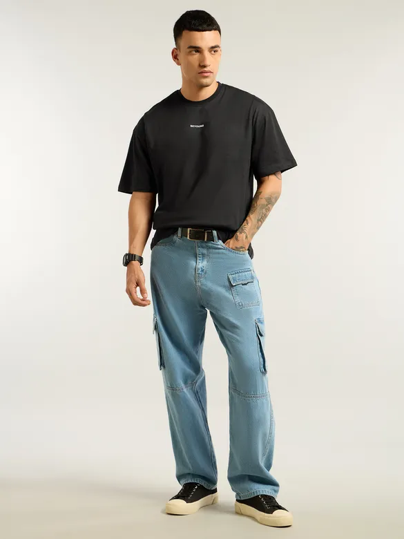 Black Pintuck Oversized T-shirt