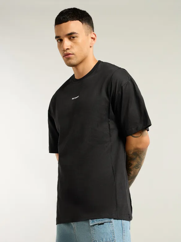 Black Pintuck Oversized T-shirt
