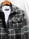 Black Recycled Check Flannel Shirt
