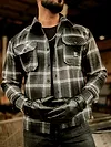 Black Recycled Check Flannel Shirt