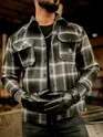 Black Recycled Check Flannel Shirt