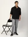 Black Recycled Flannel Shirt