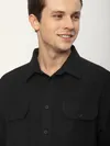 Black Recycled Flannel Shirt