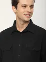 Black Recycled Flannel Shirt