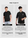 Black Savage Junkie Embroidered Patch Oversized T-Shirt