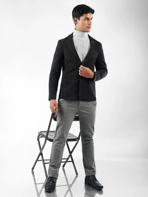 Black Single Breasted Blazer