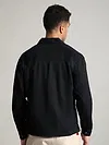 Black Solid Multipocket Shacket