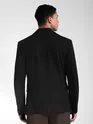 Black Solid Single Breasted Blazer