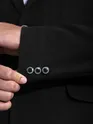 Black Solid Single Breasted Blazer