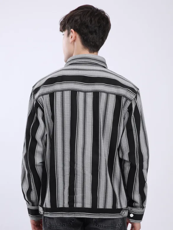 Black Striped Shacket
