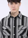 Black Striped Shacket