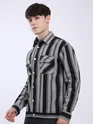 Black Striped Shacket
