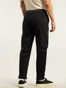 Black Tapered Baggy Cargo Pants