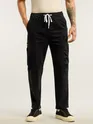 Black Tapered Baggy Cargo Pants