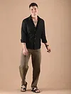 Black Textured Check Shirt