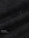Black Tribal Textured Corduroy Shirt