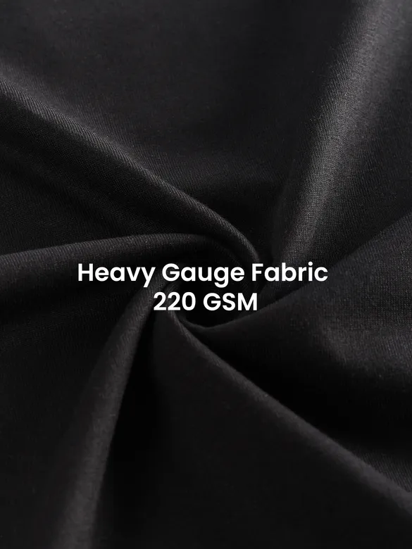 Black Typography Printed Oversized T-Shirt