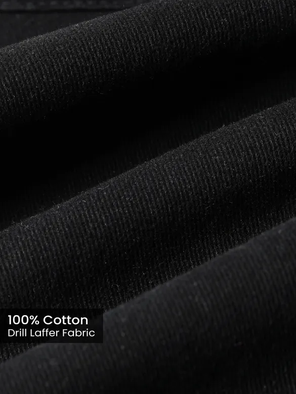 Black Utility Pockets Shirt For Men