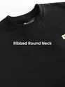 Black Z Embroidered Patch Oversized T-Shirt
