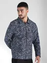 Blue Abstract Print Jacket