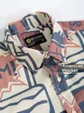 Blue and Brown Printed Dual Pocket Overshirt
