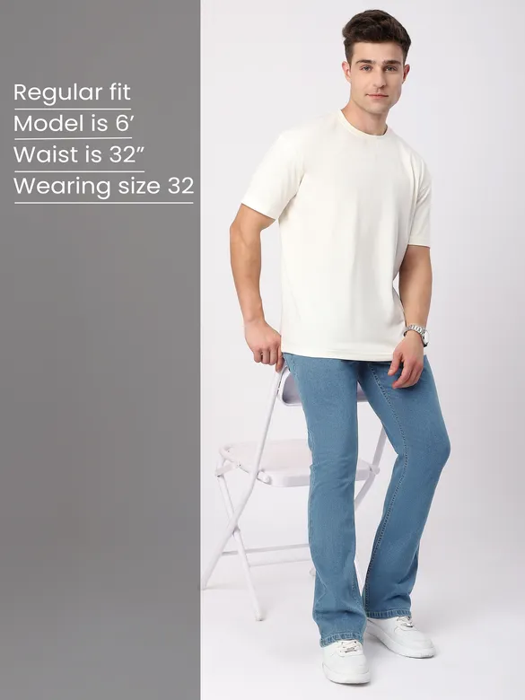 Sky Blue Bootcut Jeans