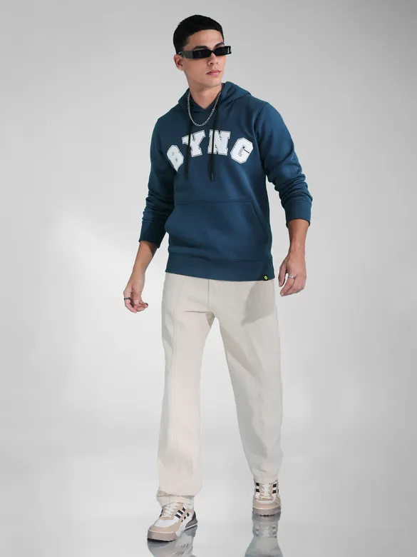 Blue BYNG Printed Hoodie